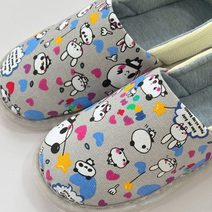 Chaussons d'intérieur antidérapants en toile à imprimé animal mignon - image 11