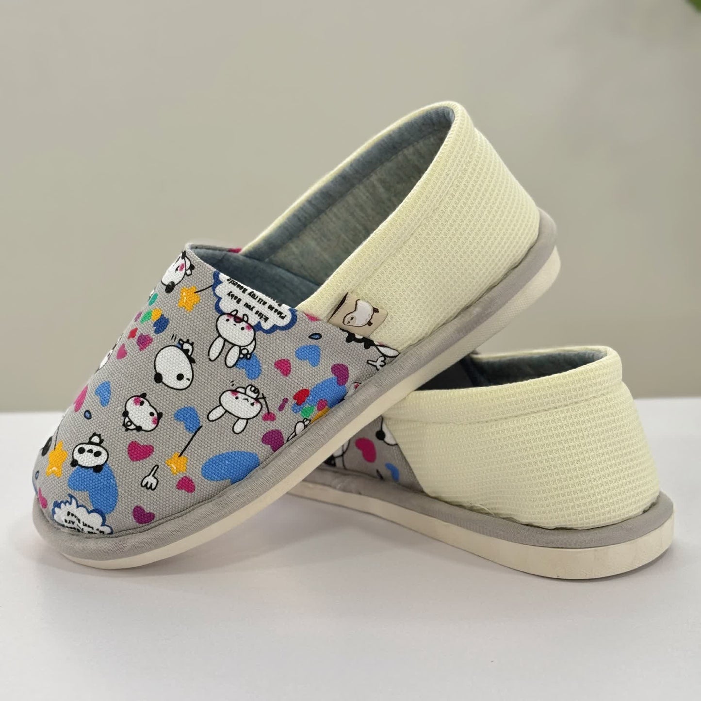 Chaussons d'intérieur antidérapants en toile à imprimé animal mignon - image 10