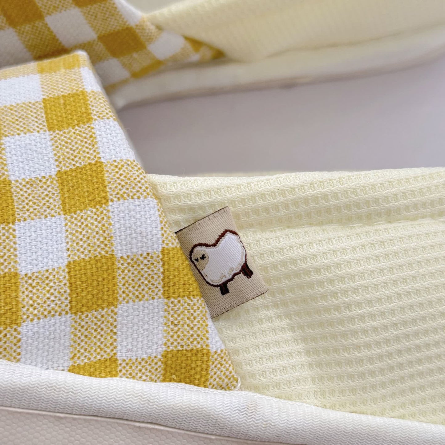 Chaussons d'intérieur antidérapants en toile à imprimé écossais