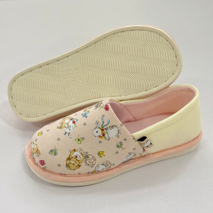 Chaussons d'intérieur antidérapants en toile à imprimé lapin - image 6