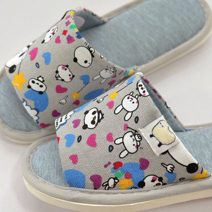 Chaussons ouverts en toile à imprimé dessin animé - image 9