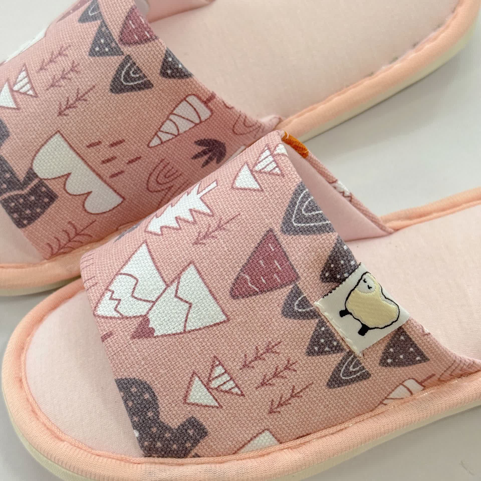 Chaussons ouverts en toile à imprimé dessin animé - image 6
