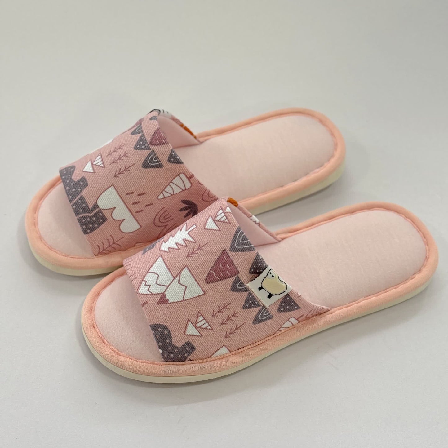 Chaussons ouverts en toile à imprimé dessin animé - Rose - US8.5-9 - image 3