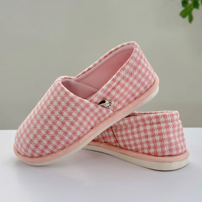 Chaussons légers antidérapants à carreaux pour la maison