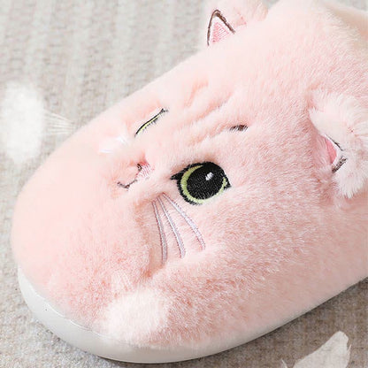 Chaussons d'intérieur en peluche avec un adorable chaton de dessin animé - image 7