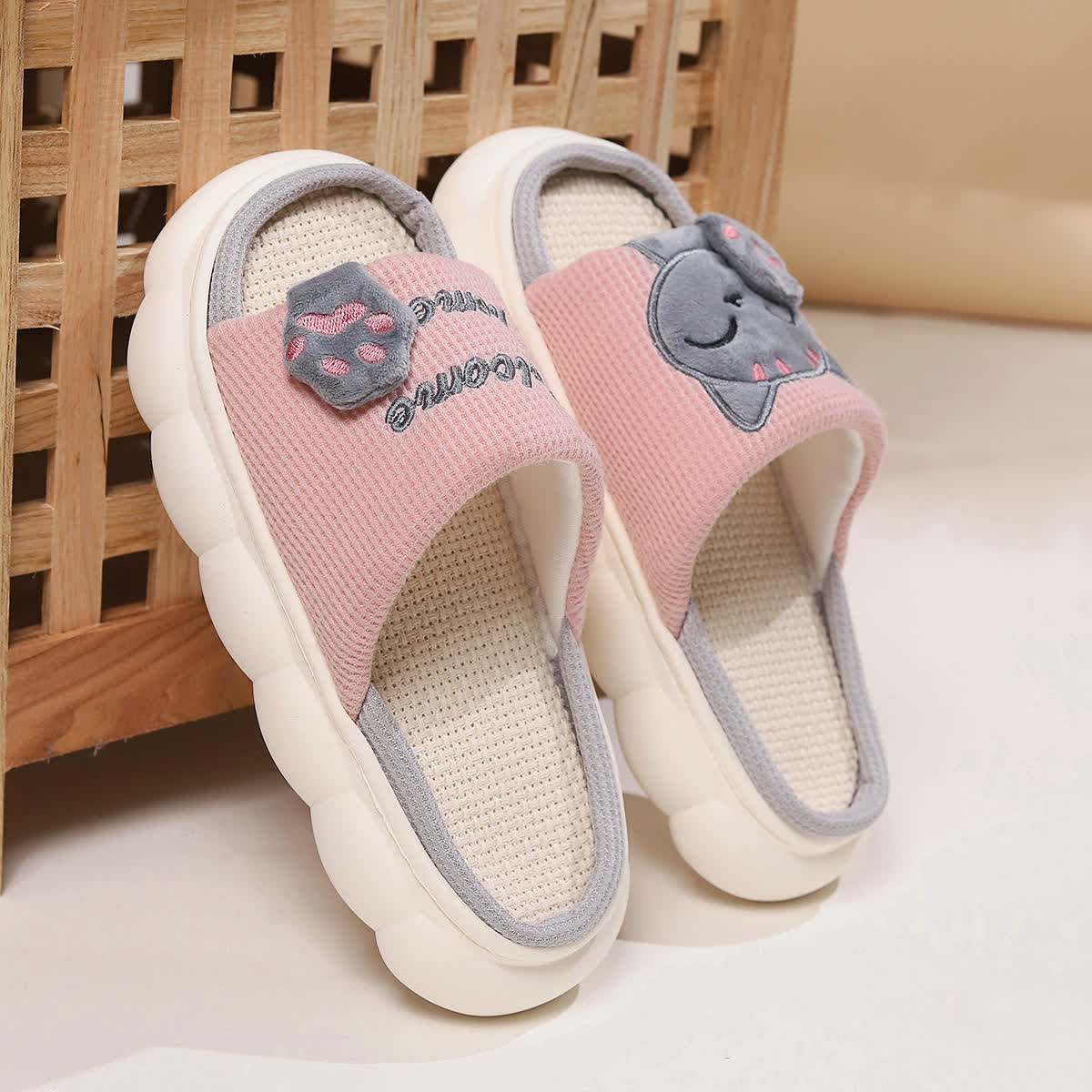 Chaussons mignons en forme de chaton de dessin animé - image 6