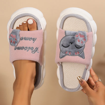 Chaussons mignons en forme de chaton de dessin animé - image 5