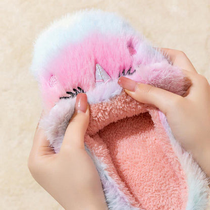 Chaussons en peluche licorne mignons - image 5