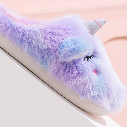 Chaussons en peluche licorne mignons - image 8