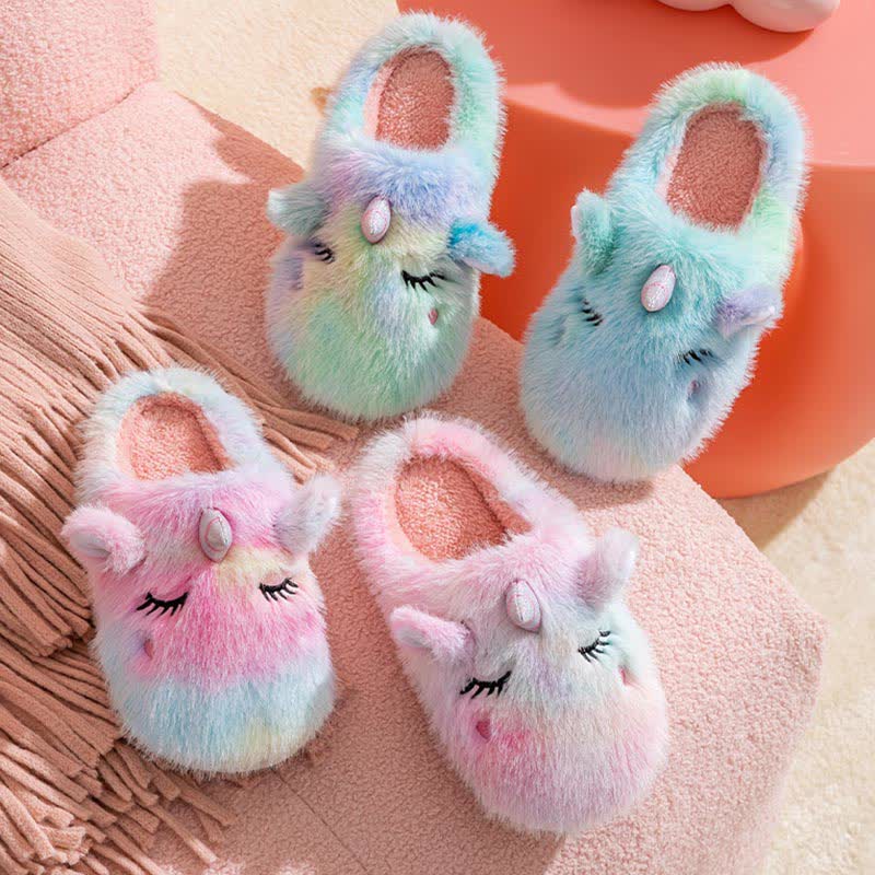 Chaussons en peluche licorne mignons - image 2