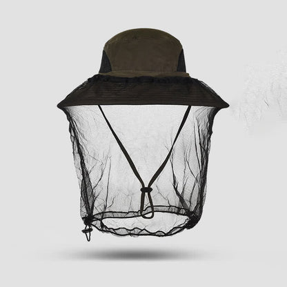 Chapeau bob anti-moustiques et protection solaire d'extérieur - Vert armée - Taille unique - image 7