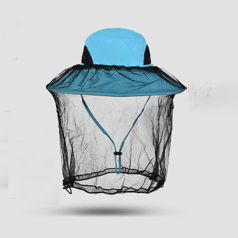 Chapeau bob anti-moustiques et protection solaire d'extérieur - Bleu ciel - Taille unique - image 2