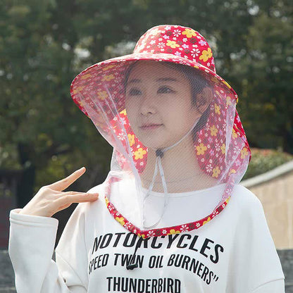 Chapeau seau à large bord à imprimé floral pour l'extérieur - image 1