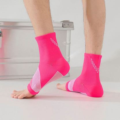 Chaussettes de compression à bout ouvert de couleur unie (3 paires)