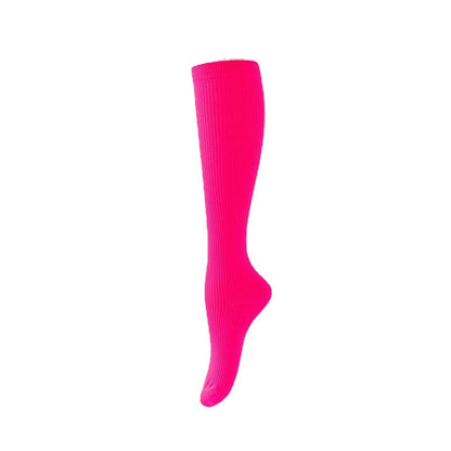 Chaussettes de compression athlétiques à rayures verticales couleur bonbon (7 paires) - Fuchsia - L/XL - image 10