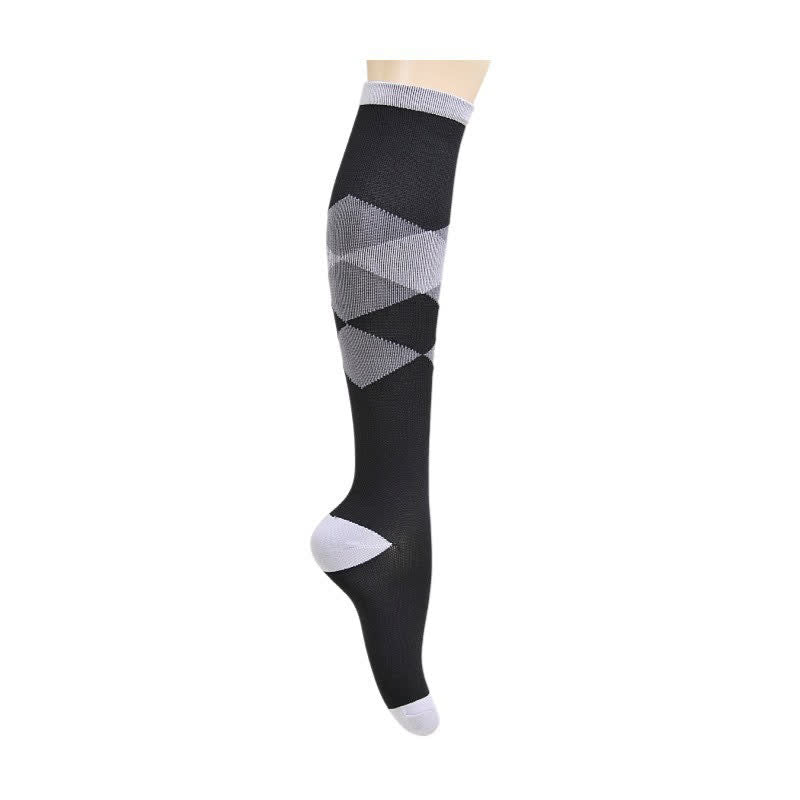 Chaussettes de compression à imprimé géométrique (5 paires)