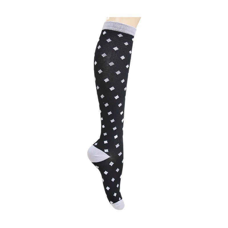 Chaussettes de compression à imprimé géométrique (5 paires)