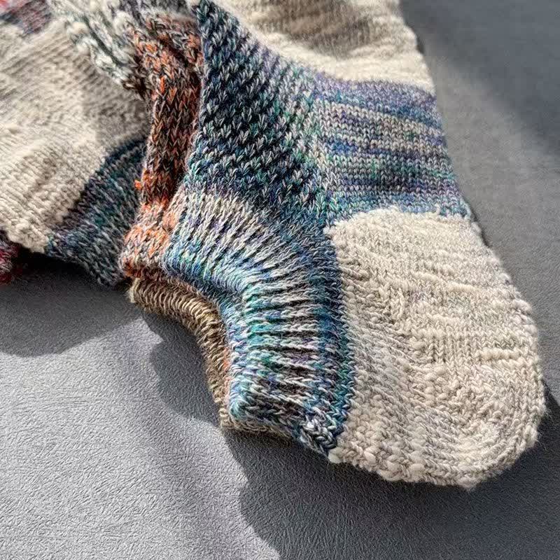 Chaussettes tricotées de style rétro (5 paires)