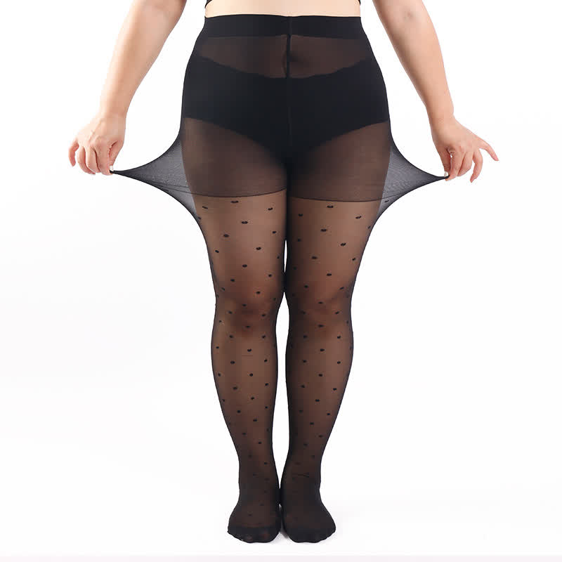 Collants transparents à pois grande taille (3 paires) - image 3