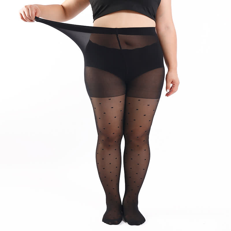 Collants transparents à pois grande taille (3 paires) - image 2