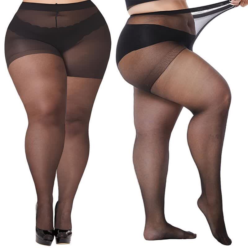 Collants de couleur unie grande taille (3 paires) - image 2