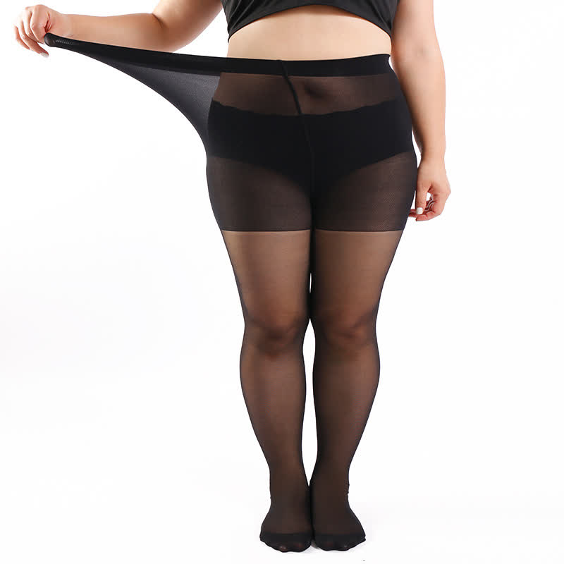 Collants de couleur unie grande taille (3 paires)