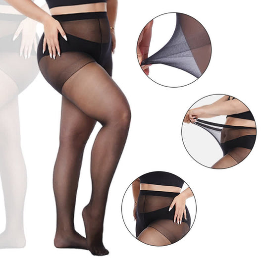 Collants de couleur unie grande taille (3 paires) - image 0