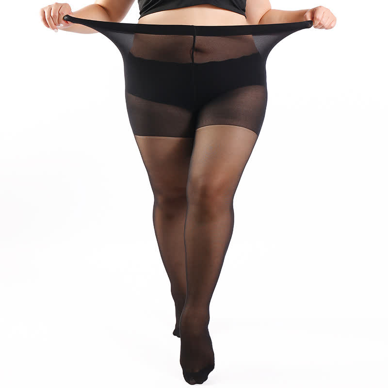 Collants de couleur unie grande taille (3 paires) - image 8