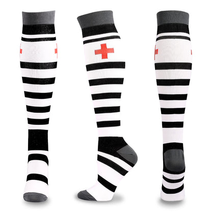 Chaussettes de compression à imprimé médical (5 paires) - B - L/XL - image 8