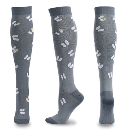 Chaussettes de compression à imprimé médical (5 paires) - E - L/XL - image 11