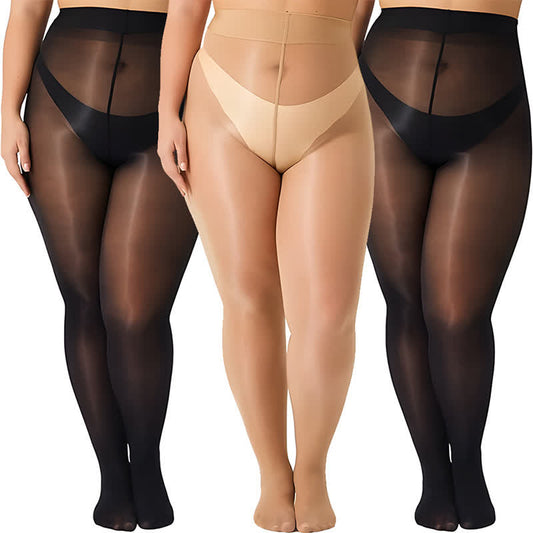 Collants transparents brillants (3 paires) - image 0