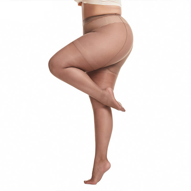 Collants transparents anti-accrocs (2 paires) - Café - Grande taille - image 6