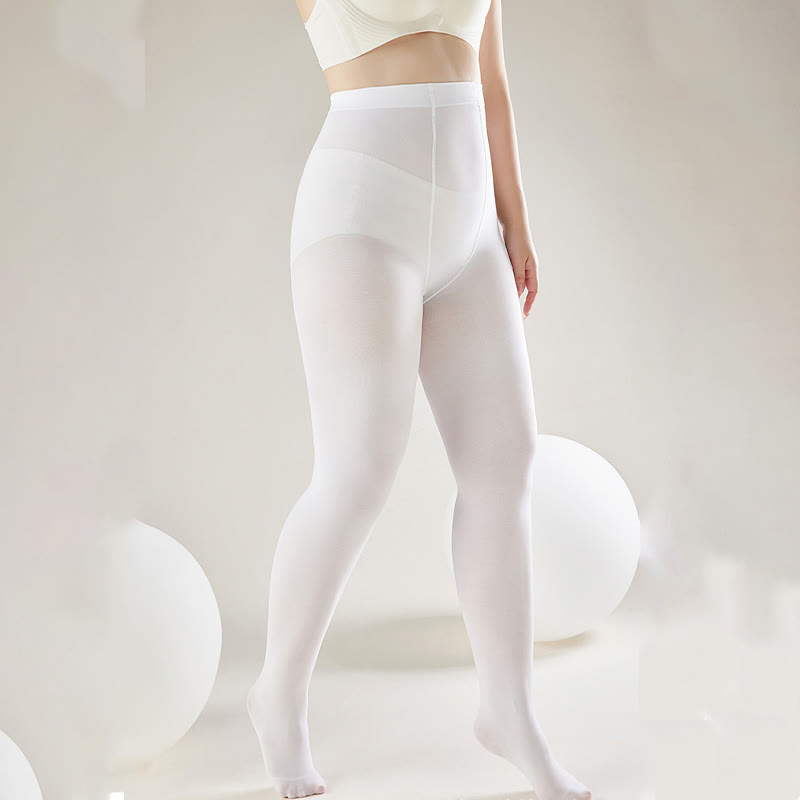 Collants de danse à pieds blancs (2 paires) - Blanc - Convient jusqu'à 220 lb - image 0