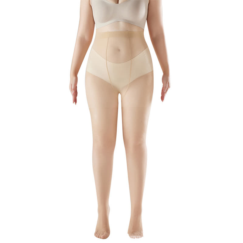 Collants transparents ultra-fins taille haute anti-accrocs (2 paires) - Nu - XL - image 2