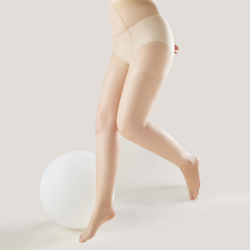 Collants transparents ultra-fins taille haute anti-accrocs (2 paires)