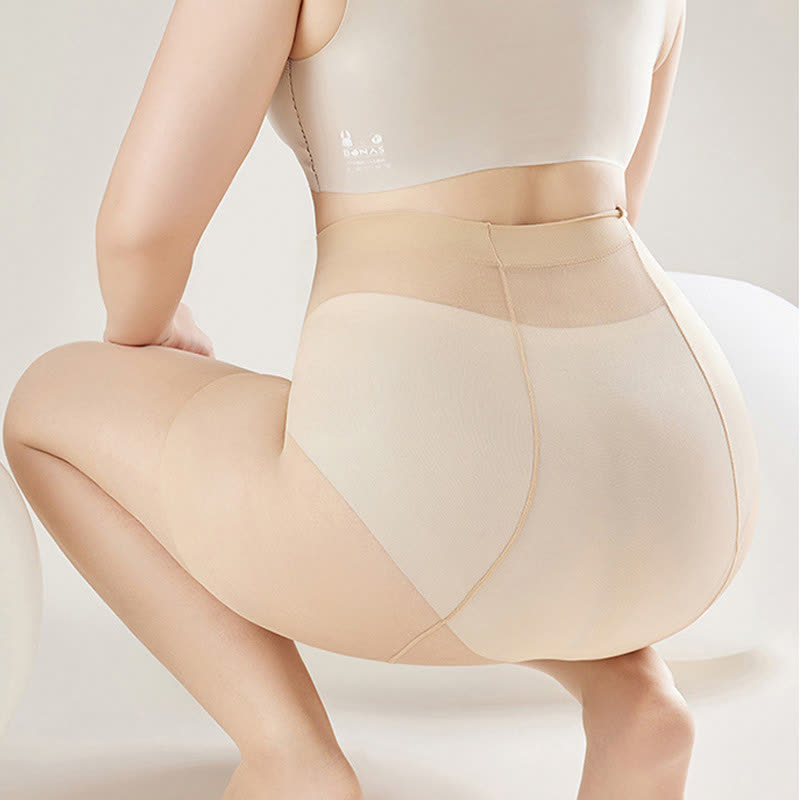 Collants transparents ultra-fins taille haute anti-accrocs (2 paires)