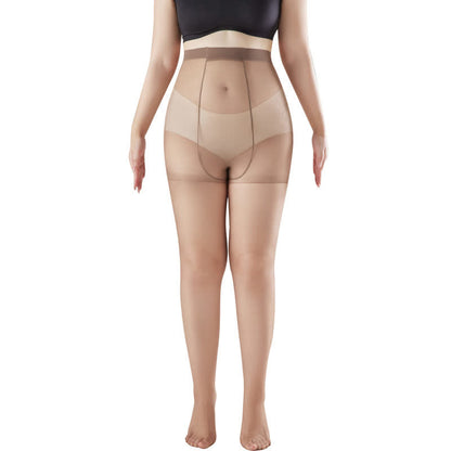 Collants transparents ultra-fins taille haute anti-accrocs (2 paires) - Café - XL - image 11