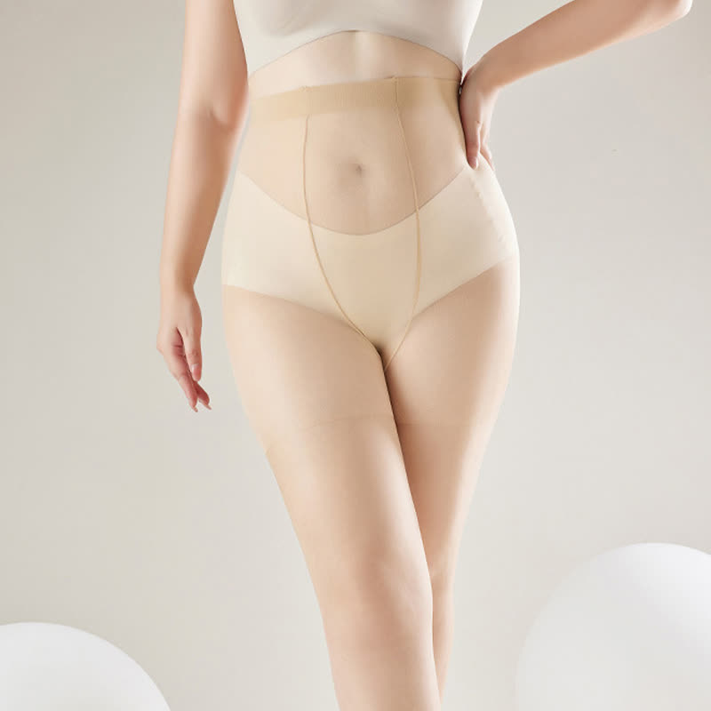 Collants transparents ultra-fins taille haute anti-accrocs (2 paires)