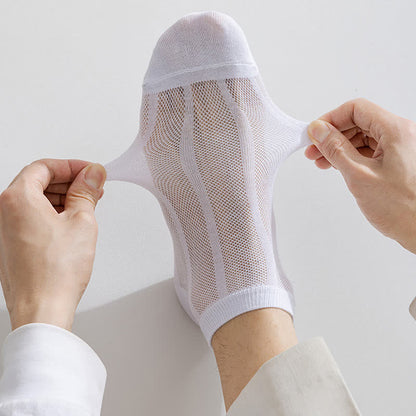 Chaussettes fines respirantes et absorbantes de couleur unie (5 paires)