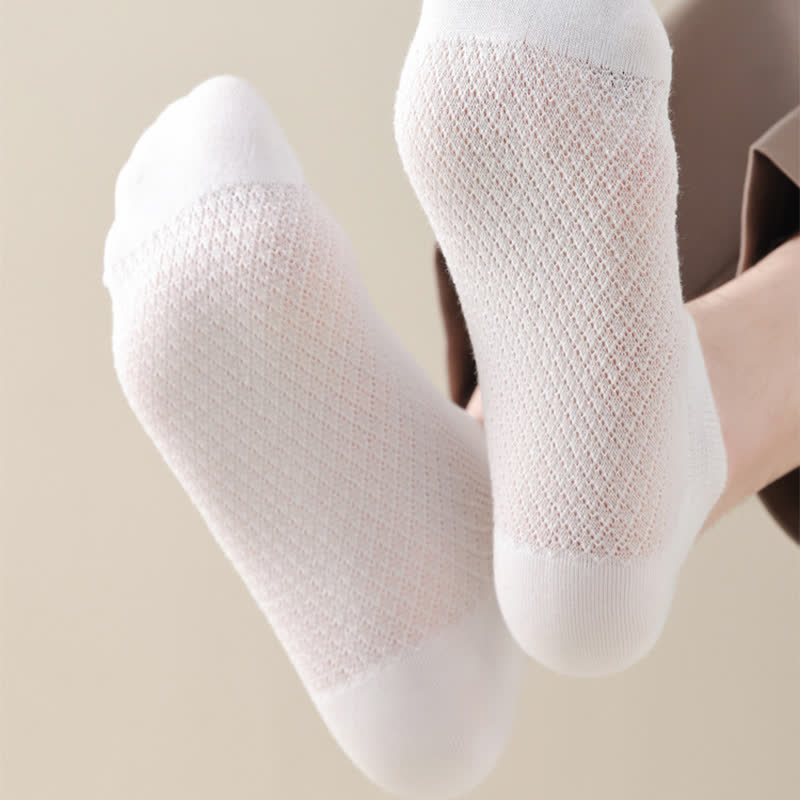 Chaussettes invisibles ultra-fines en maille respirante grande taille (8 paires)