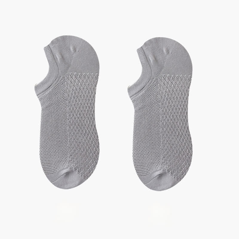 Chaussettes invisibles ultra-fines en maille respirante (8 paires) - Gris clair - EU42-48 (US8.5-13) - image 9