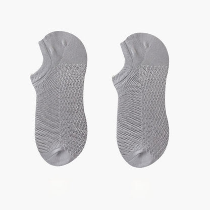 Chaussettes invisibles ultra-fines en maille respirante (8 paires) - Gris clair - EU42-48 (US8.5-13) - image 9