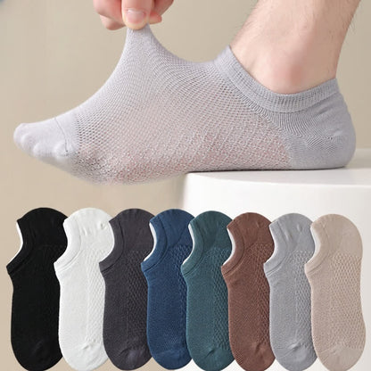 Chaussettes invisibles ultra-fines en maille respirante grande taille (8 paires)