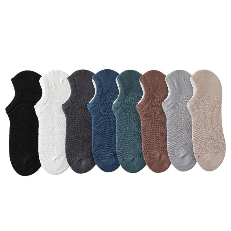 Chaussettes invisibles ultra-fines en maille respirante grande taille (8 paires)