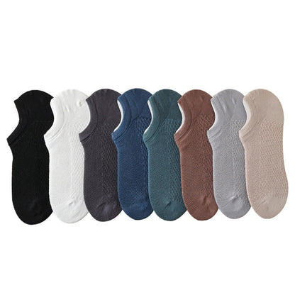 Chaussettes invisibles ultra-fines en maille respirante grande taille (8 paires)