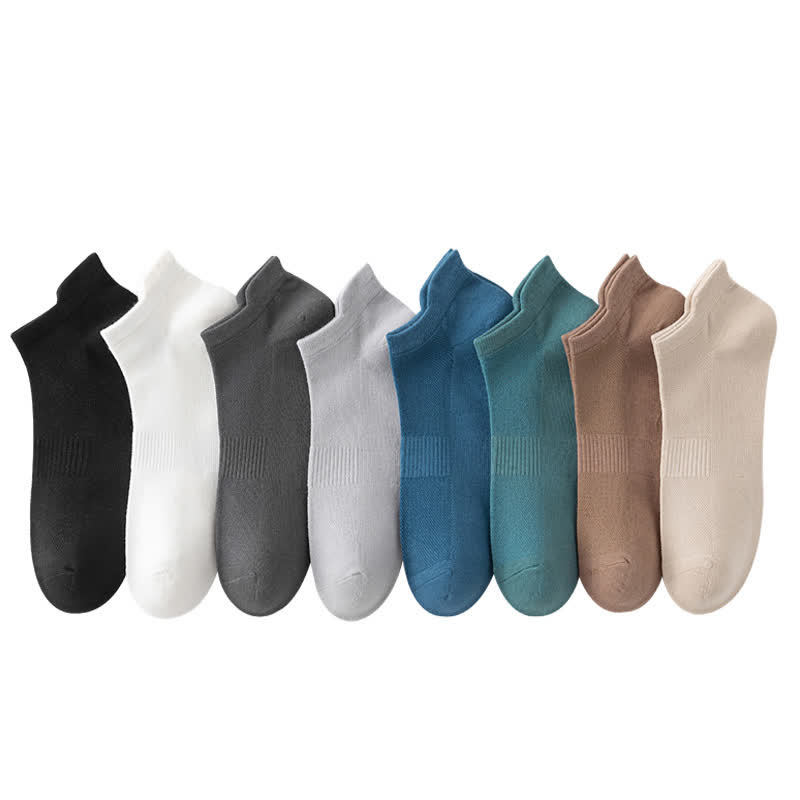 Chaussettes invisibles fines en coton respirant (8 paires) - Multicolore - EU42-48 (US8.5-13) - image 17
