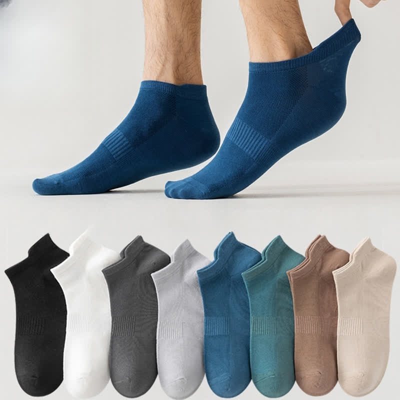 Chaussettes invisibles fines en coton respirant (8 paires) - image 0