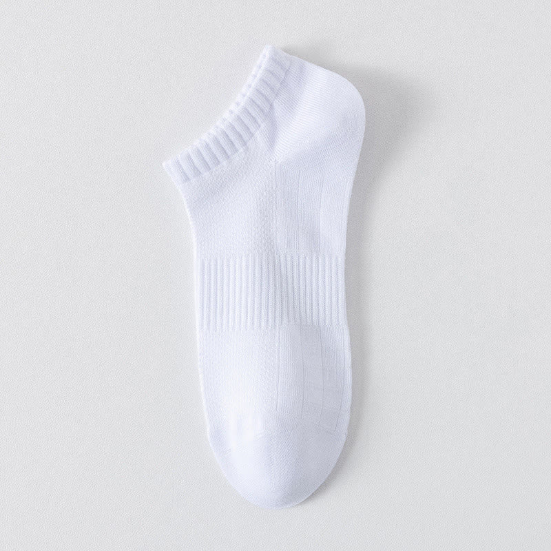 Chaussettes invisibles légères et respirantes en maille, de couleur unie (6 paires) - Blanc - EU44-50 (US10-15) - image 5