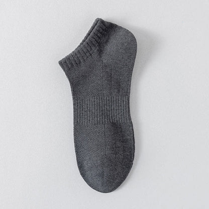 Chaussettes invisibles légères et respirantes en maille, de couleur unie (6 paires) - Gris foncé - EU44-50 (US10-15) - image 12