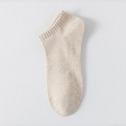 Chaussettes invisibles légères et respirantes en maille de couleur unie, grande taille (6 paires)